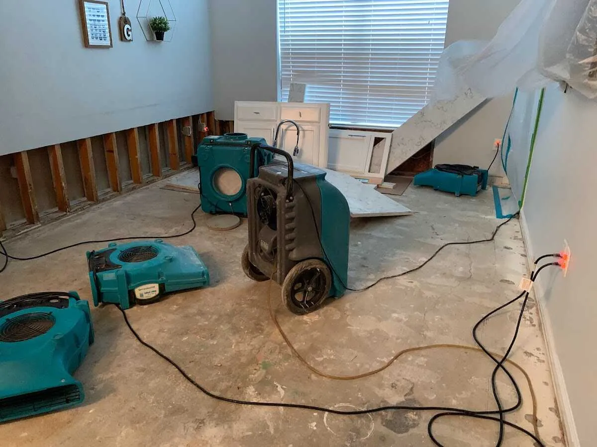 Dehumidifier in flood-cut room for Water Extraction & Removal in Laurel